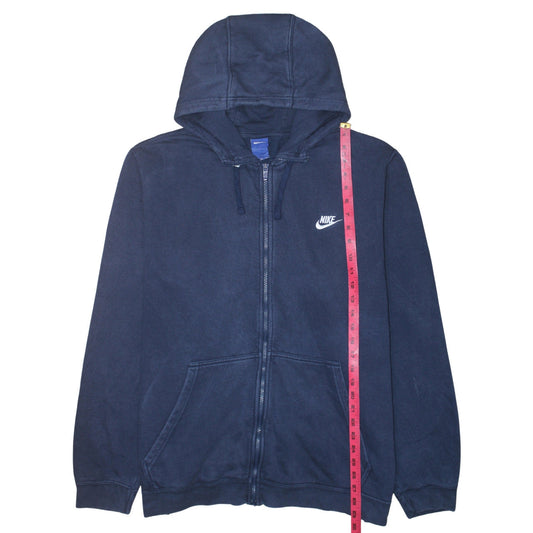 Nike Men's Blue Full Zip Hoodie 2XL Fleece Sweatshirt