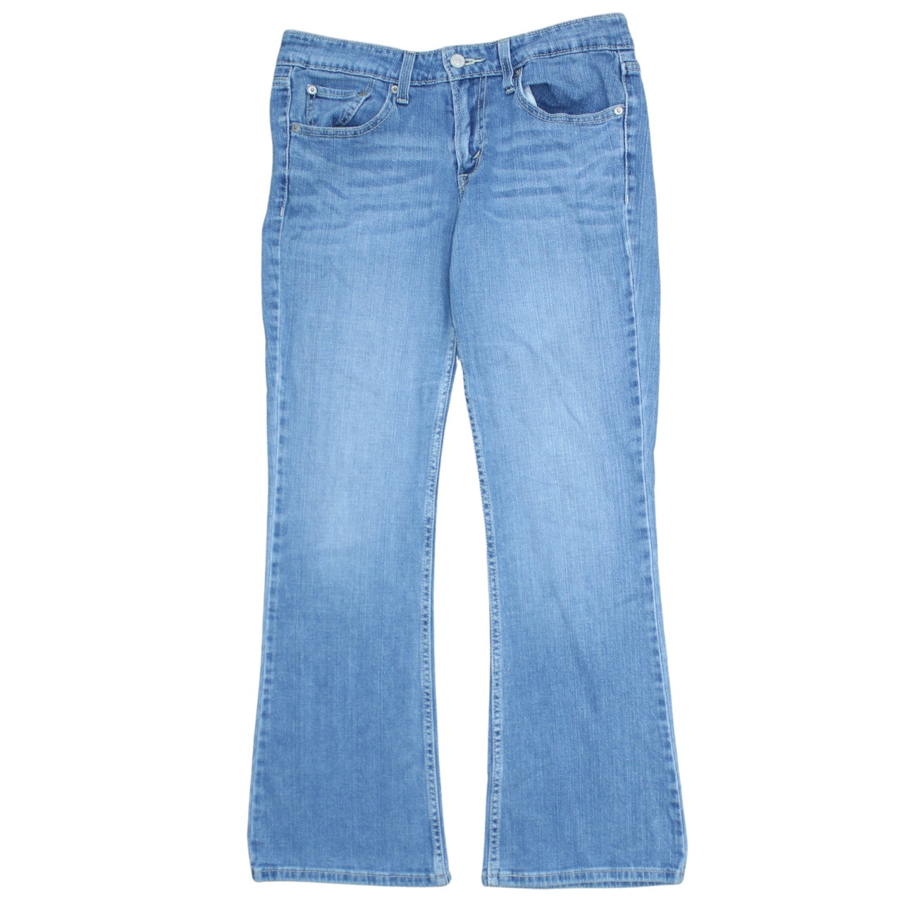 Levi's Women Blue Superlow Bootcut Jeans Size 8 Regular Fit