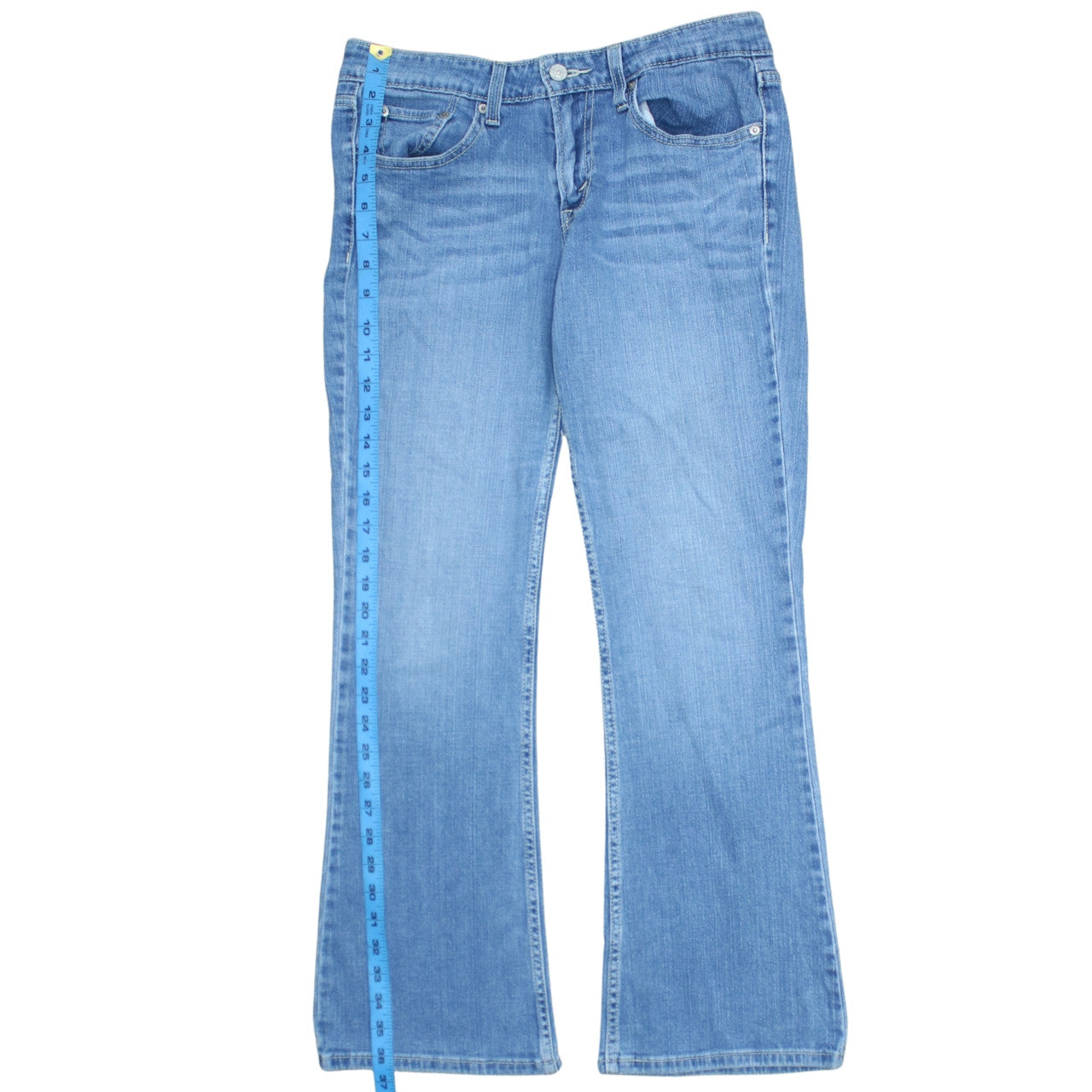 Levi's Women Blue Superlow Bootcut Jeans Size 8 Regular Fit