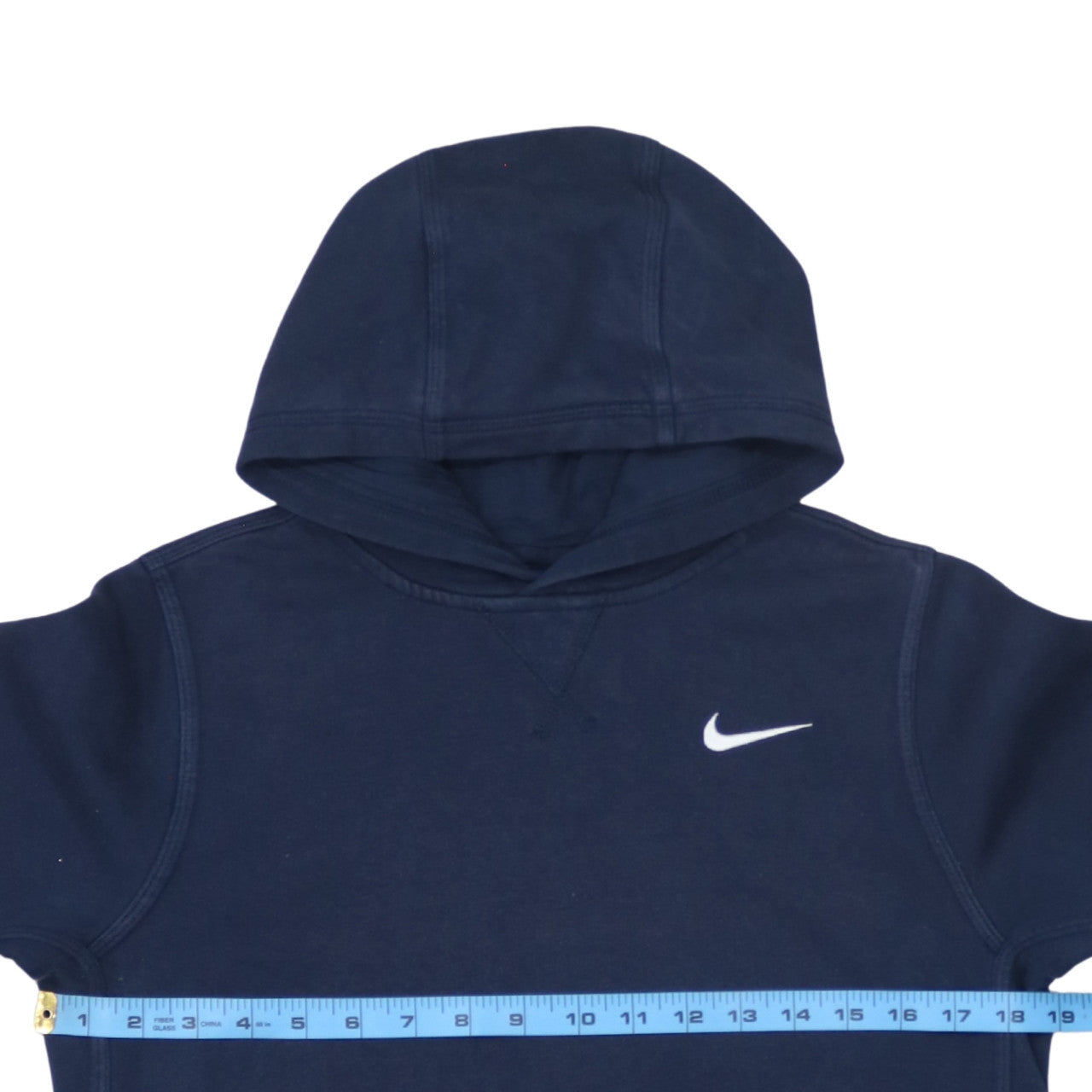Nike Boys Navy Blue Pullover Hoodie L 12-13 Years Cotton Blend