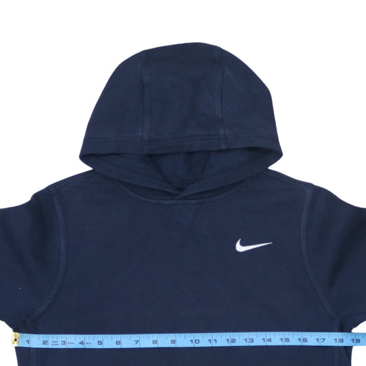 Nike Boys Navy Blue Pullover Hoodie L 12-13 Years Cotton Blend
