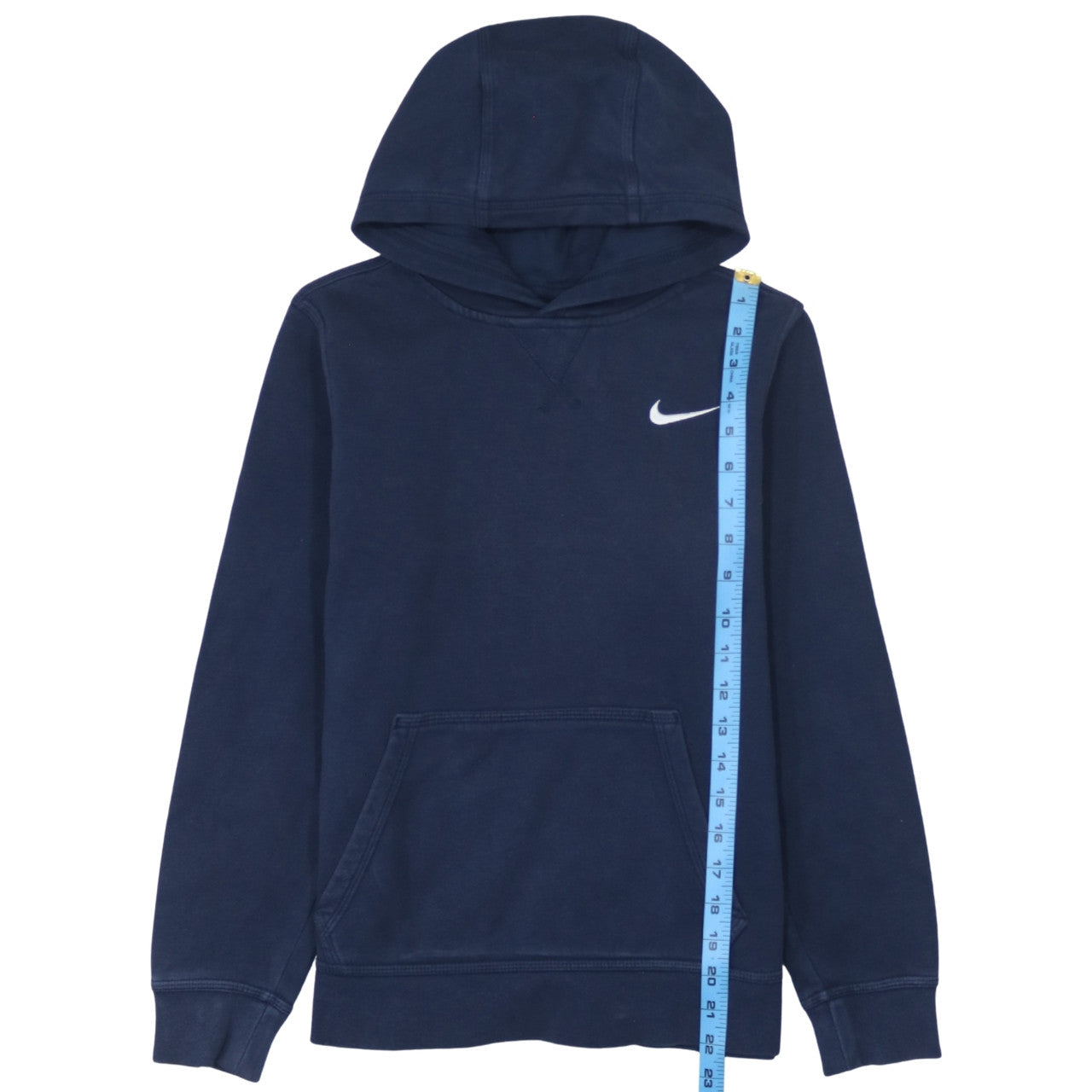 Nike Boys Navy Blue Pullover Hoodie L 12-13 Years Cotton Blend