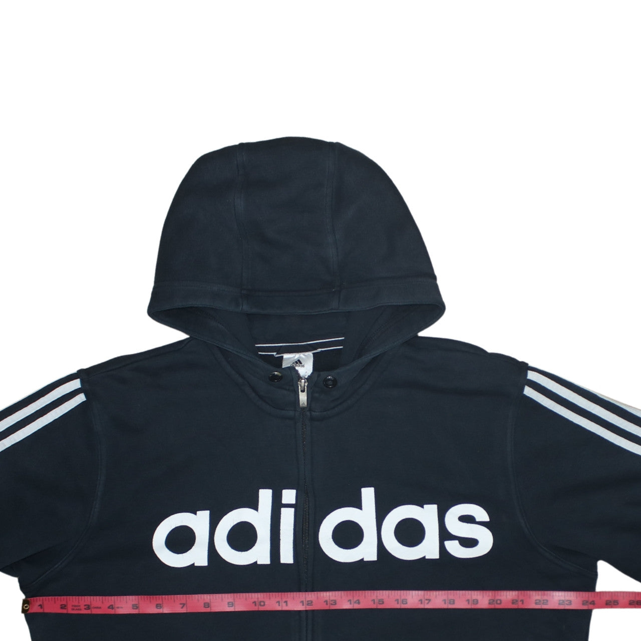 Adidas Men's Black Full Zip Logo Hoodie Size L