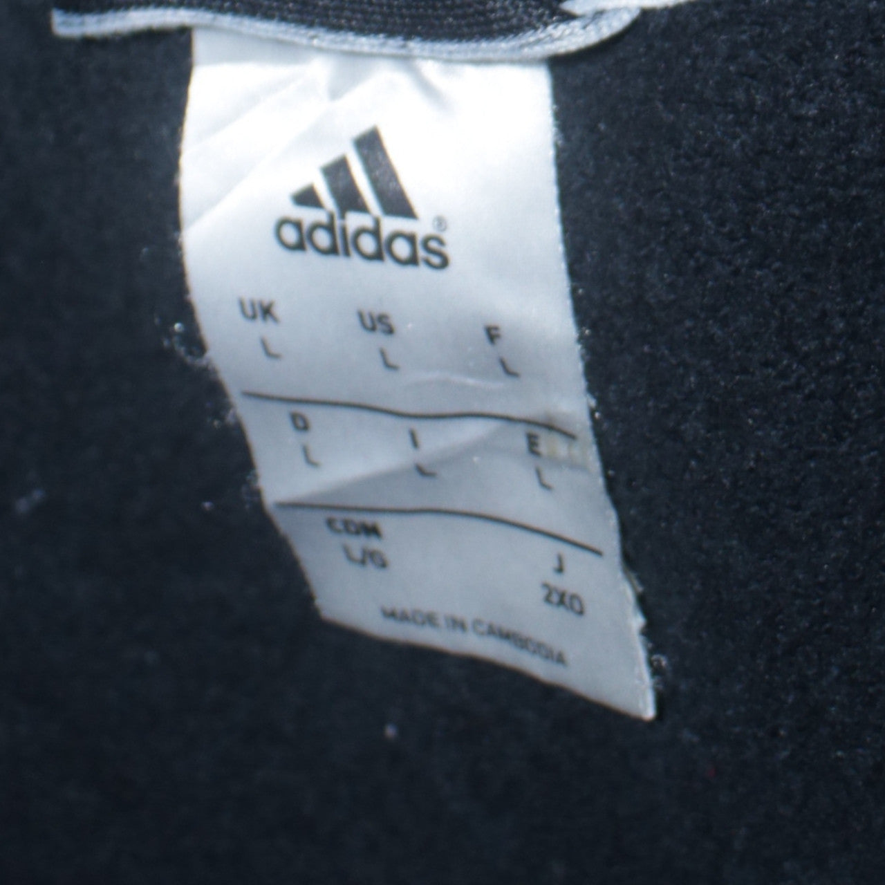 Adidas Men's Black Full Zip Logo Hoodie Size L