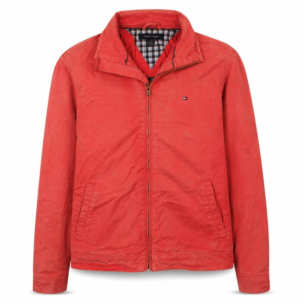 Tommy Hilfiger Men’s Red Cotton Bomber Jacket Size S