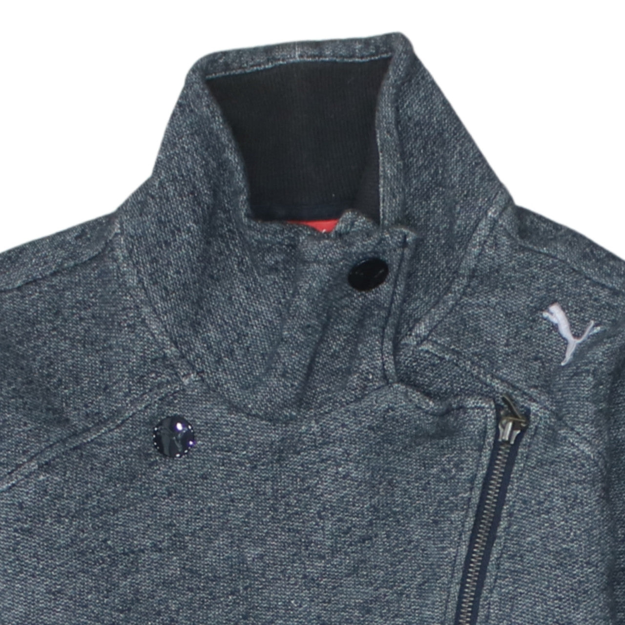 Puma Women's Grey Full Zip Sweatshirt Hoodie Size 12 Cotton Blend
