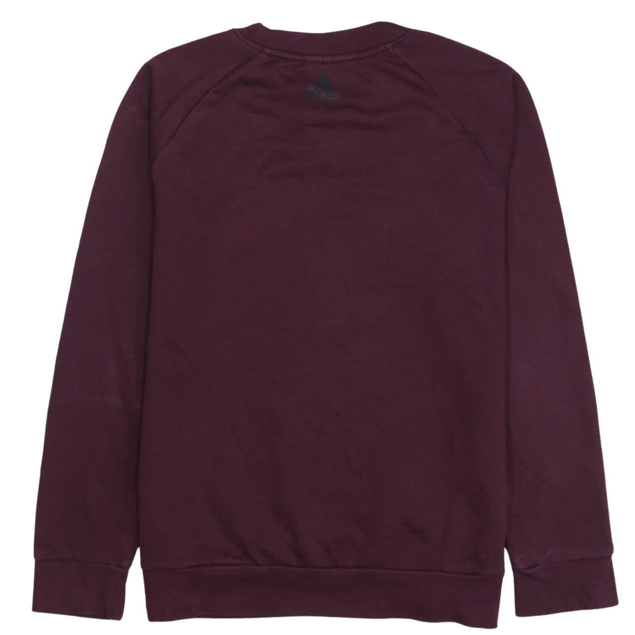 Adidas Women Burgundy Logo Pullover Sweatshirt Size L 16-18