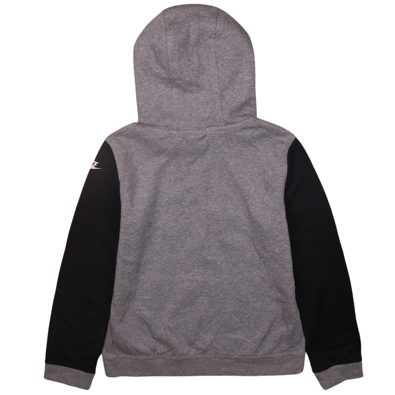 Nike Boys Grey & Black Pullover Hoodie Size L Graphic Print Sweatshirt
