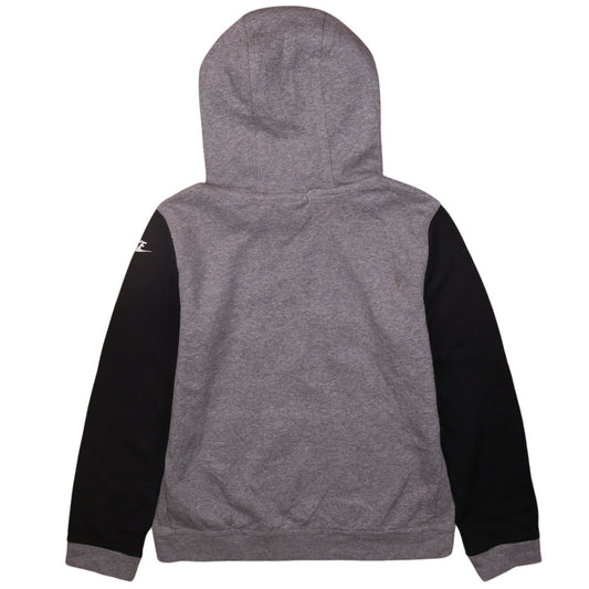 Nike Boys Grey & Black Pullover Hoodie Size L Graphic Print Sweatshirt