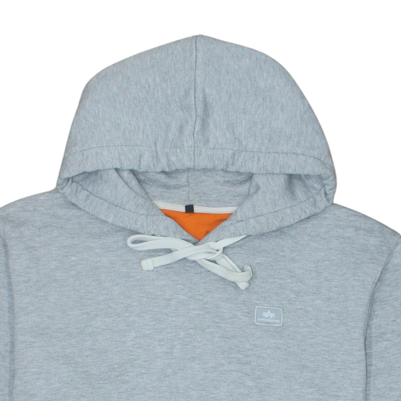 Alpha Industries Men's Grey 2XL Pullover Hoodie with Zip Pocket