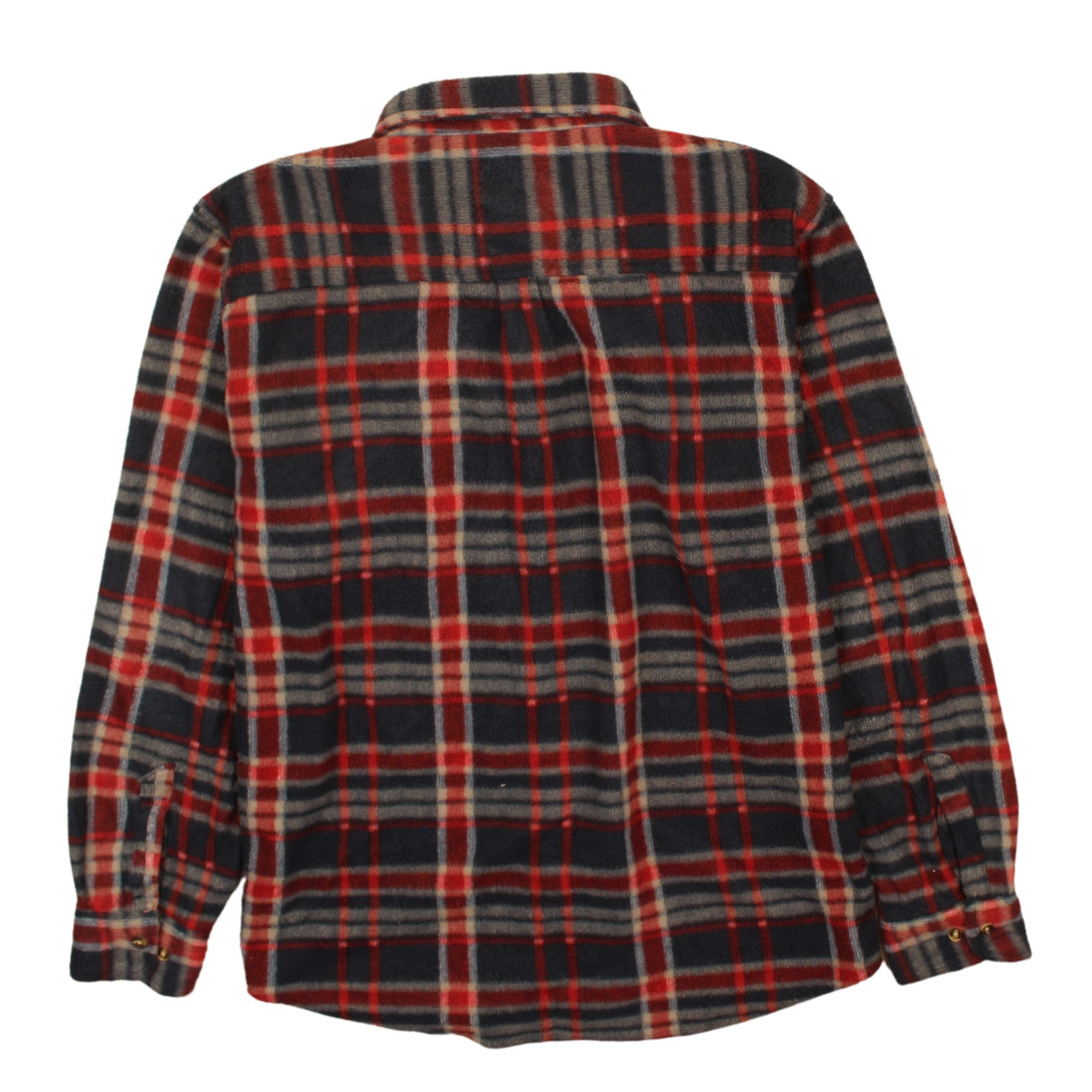 The Spirit of Adventure Men's Red Plaid Flannel Button-Up Shirt L