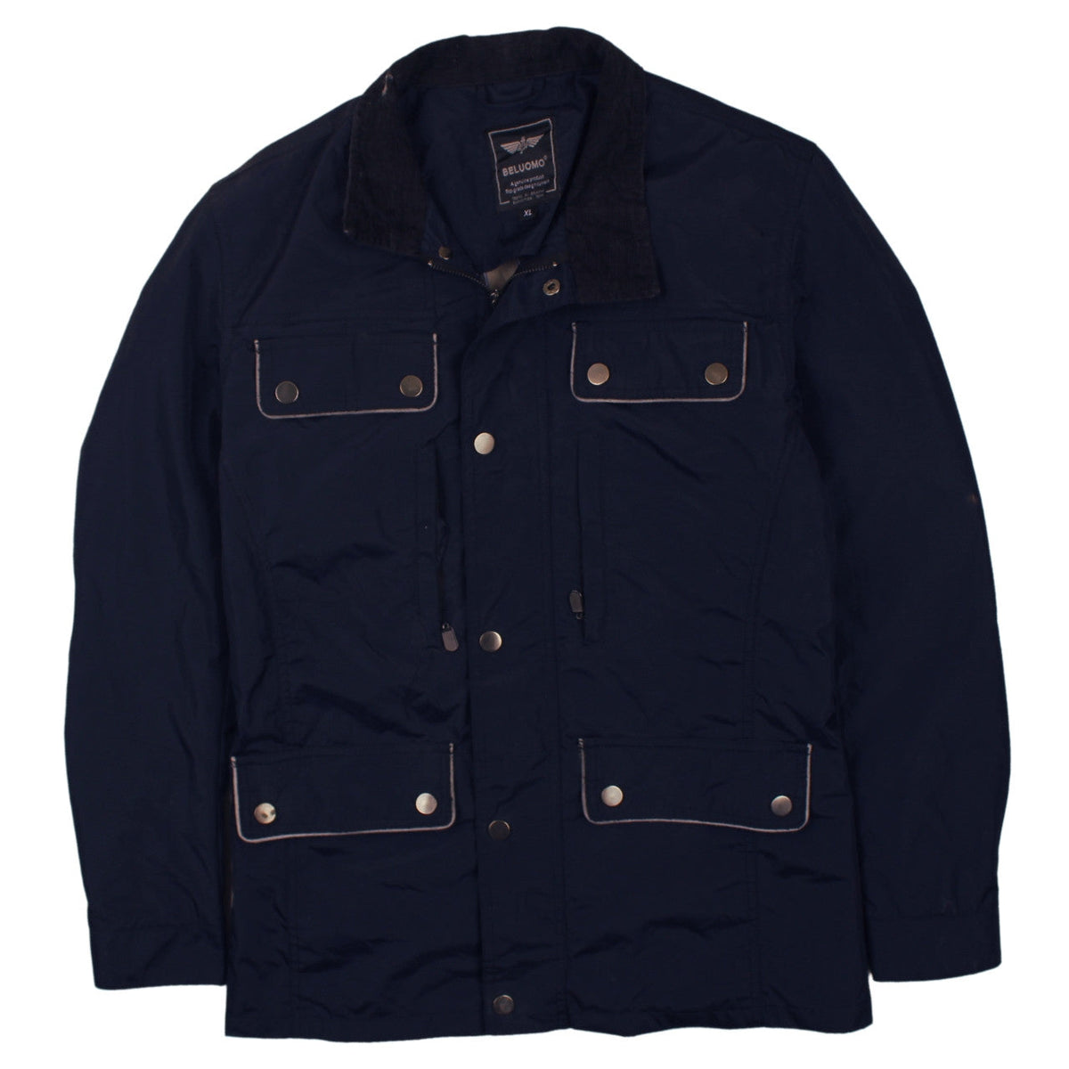 Beluomo Men's Navy Jacket XL – Casual Expedition Style Outerwear