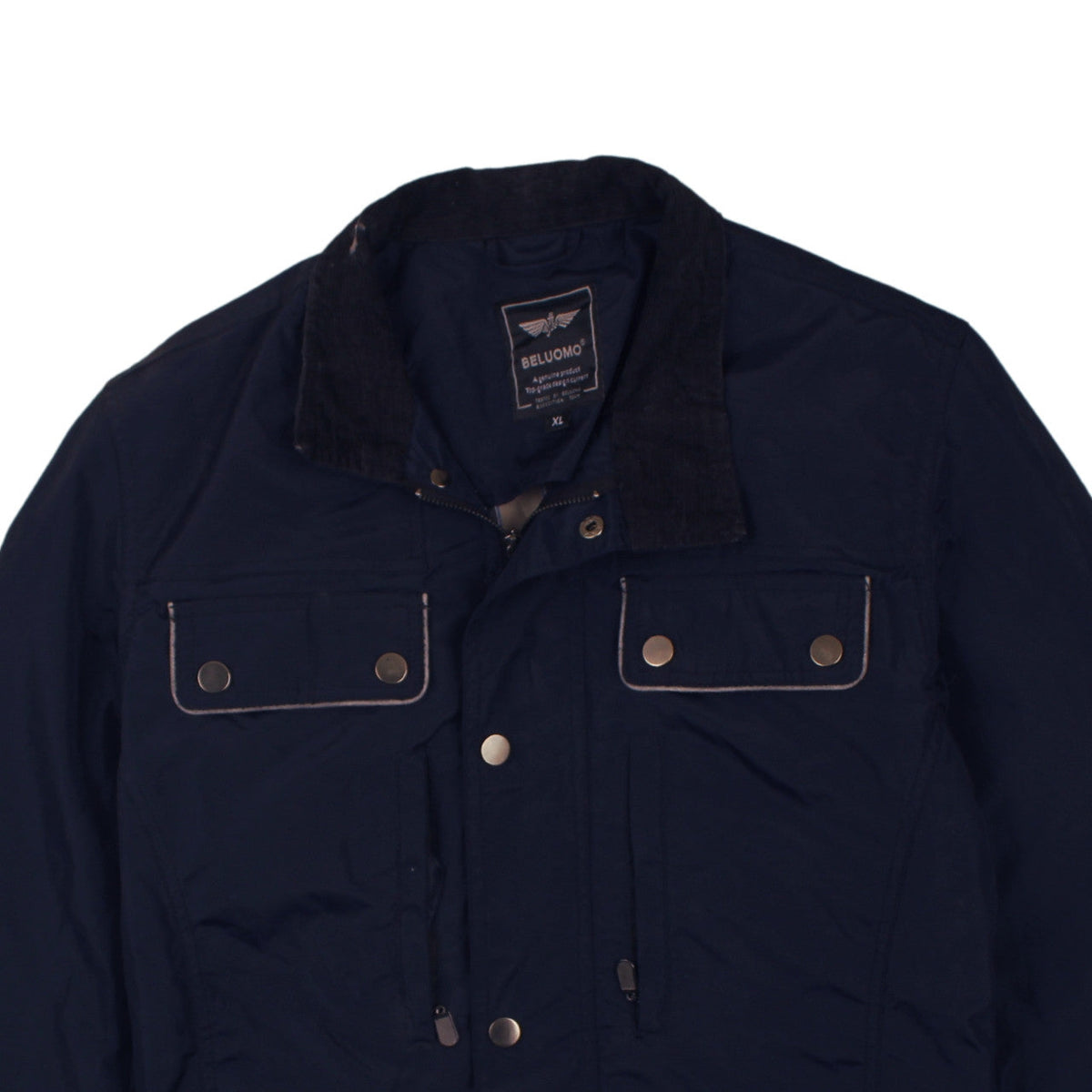 Beluomo Men's Navy Jacket XL – Casual Expedition Style Outerwear