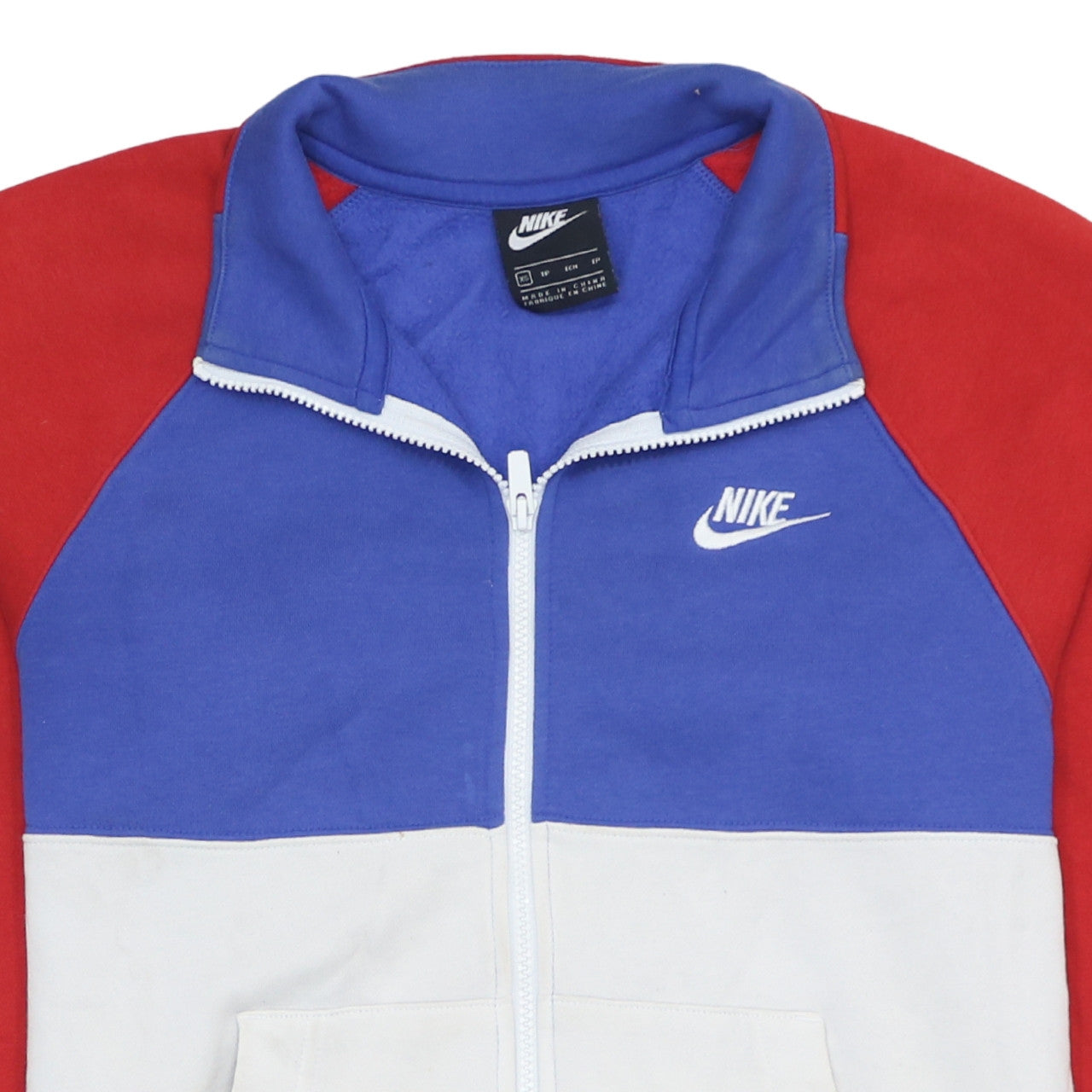 Nike Men's Blue Red White Full Zip Hoodie XS Sports Style