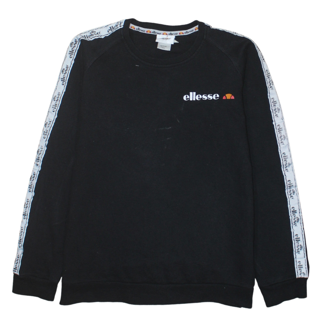 Ellesse Boys Black 14 Years Pullover Sweatshirt with Logo Trim