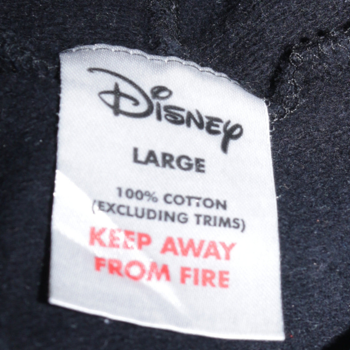 Additional view of Disney Women’s Black Hoodie Large Mickey Mouse Oh Boy Cotton Pullover
