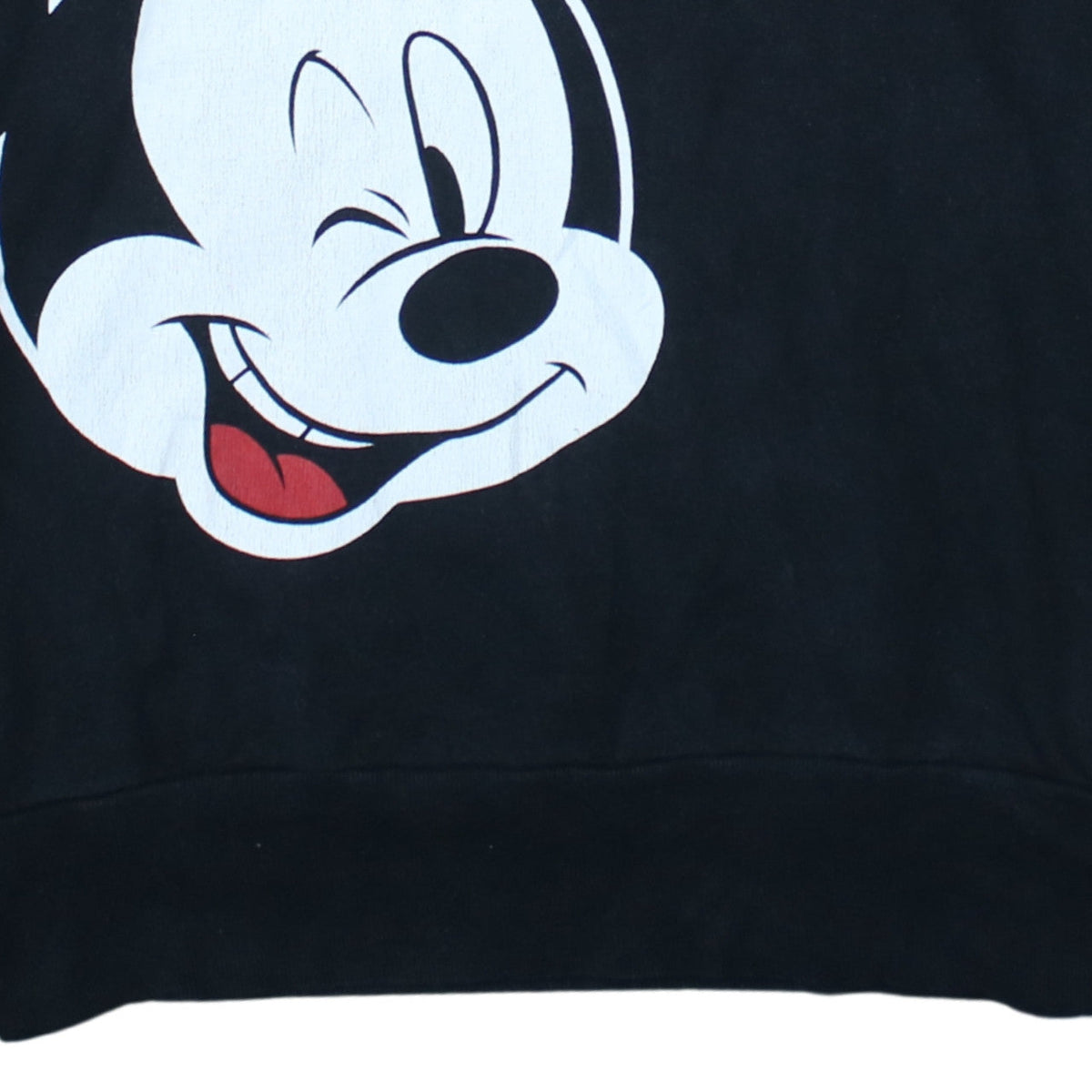 Additional view of Disney Women’s Black Hoodie Large Mickey Mouse Oh Boy Cotton Pullover
