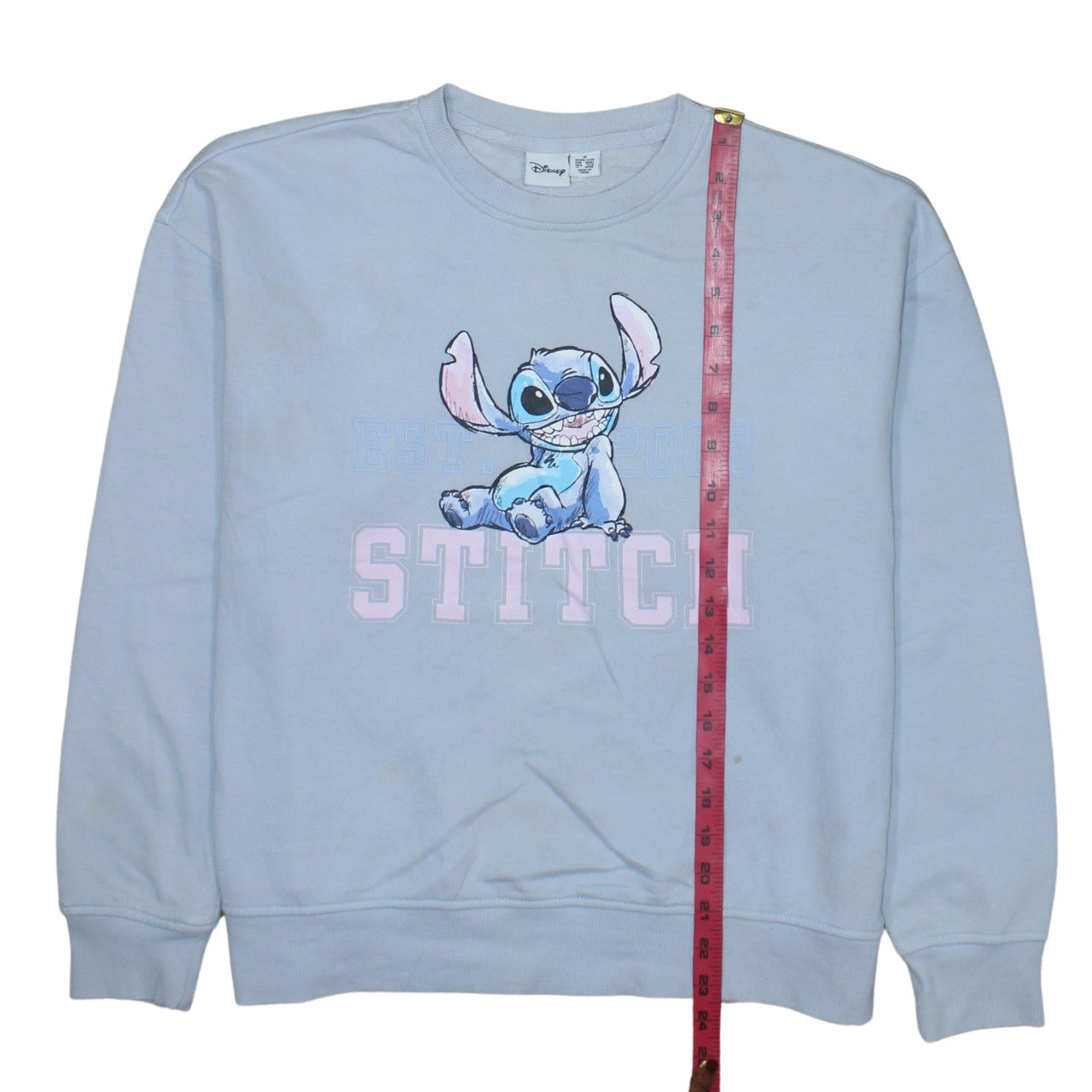 Primark Disney Women Blue Stitch Sweatshirt Size 12/14 Pullover