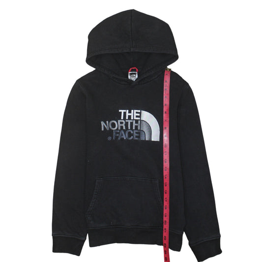 The North Face Boys Black Pullover Hoodie L Cotton Fleece Casual Warm