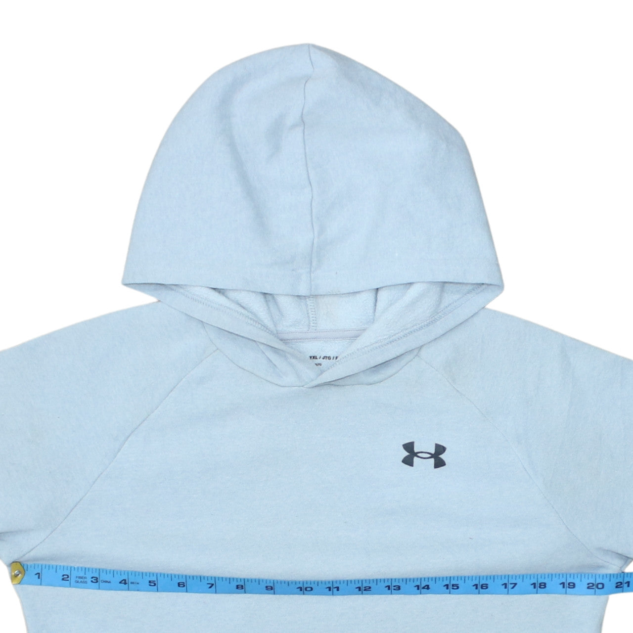 Under Armour Boys Light Blue Pullover Hoodie YXL Loose Fit
