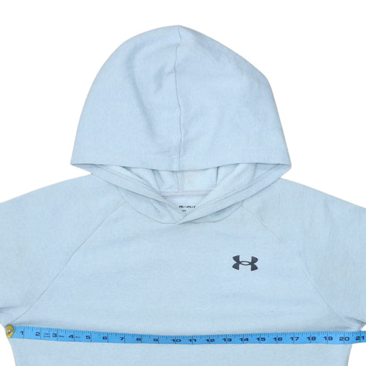 Under Armour Boys Light Blue Pullover Hoodie YXL Loose Fit