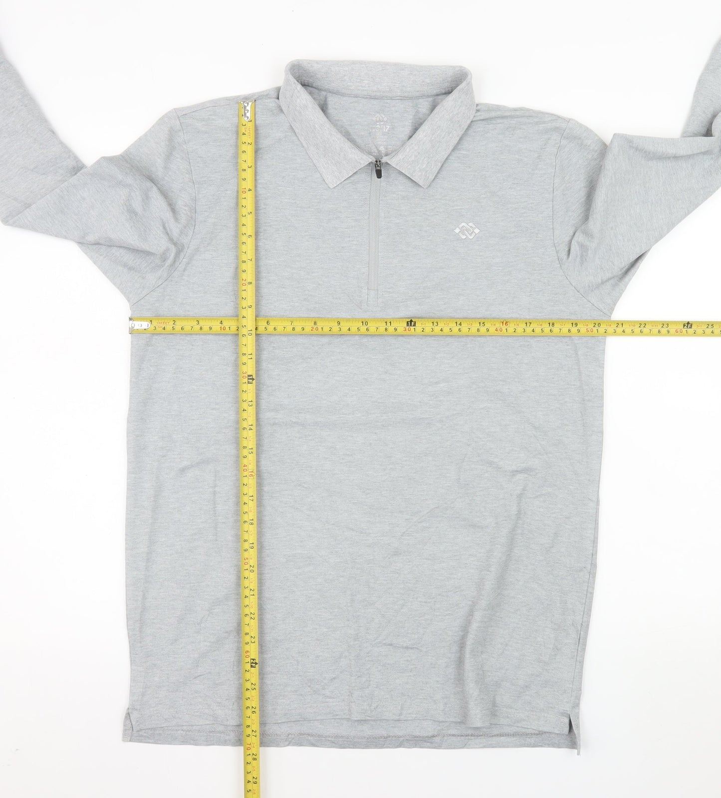 ProFiz Men’s Grey Collared 1/2 Zip Long Sleeve Sweatshirt M