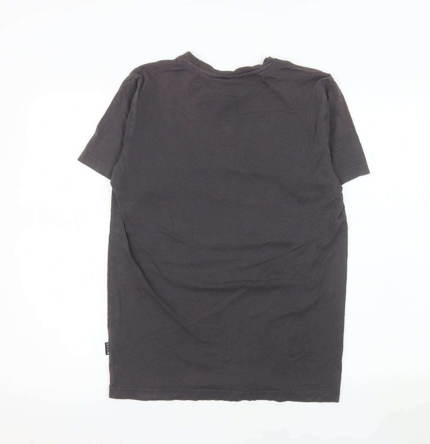 Nicce Men's Grey Short Sleeve Crew Neck Cotton T-Shirt Size S