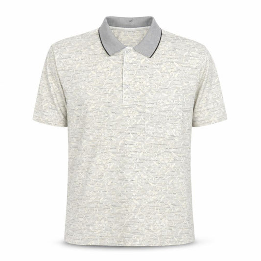 Charles Norton Men's Beige Paisley Polo Shirt Size M Short Sleeve
