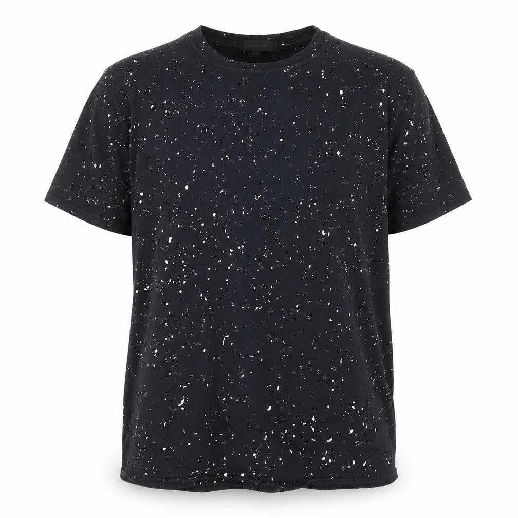 River Island Men's Black Space Print Cotton T-Shirt Size L