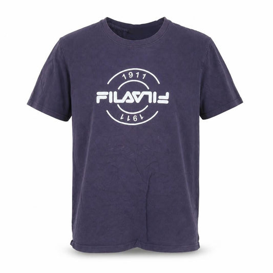 FILA Men's Navy Blue XL Crew Neck Graphic T-Shirt 100% Cotton