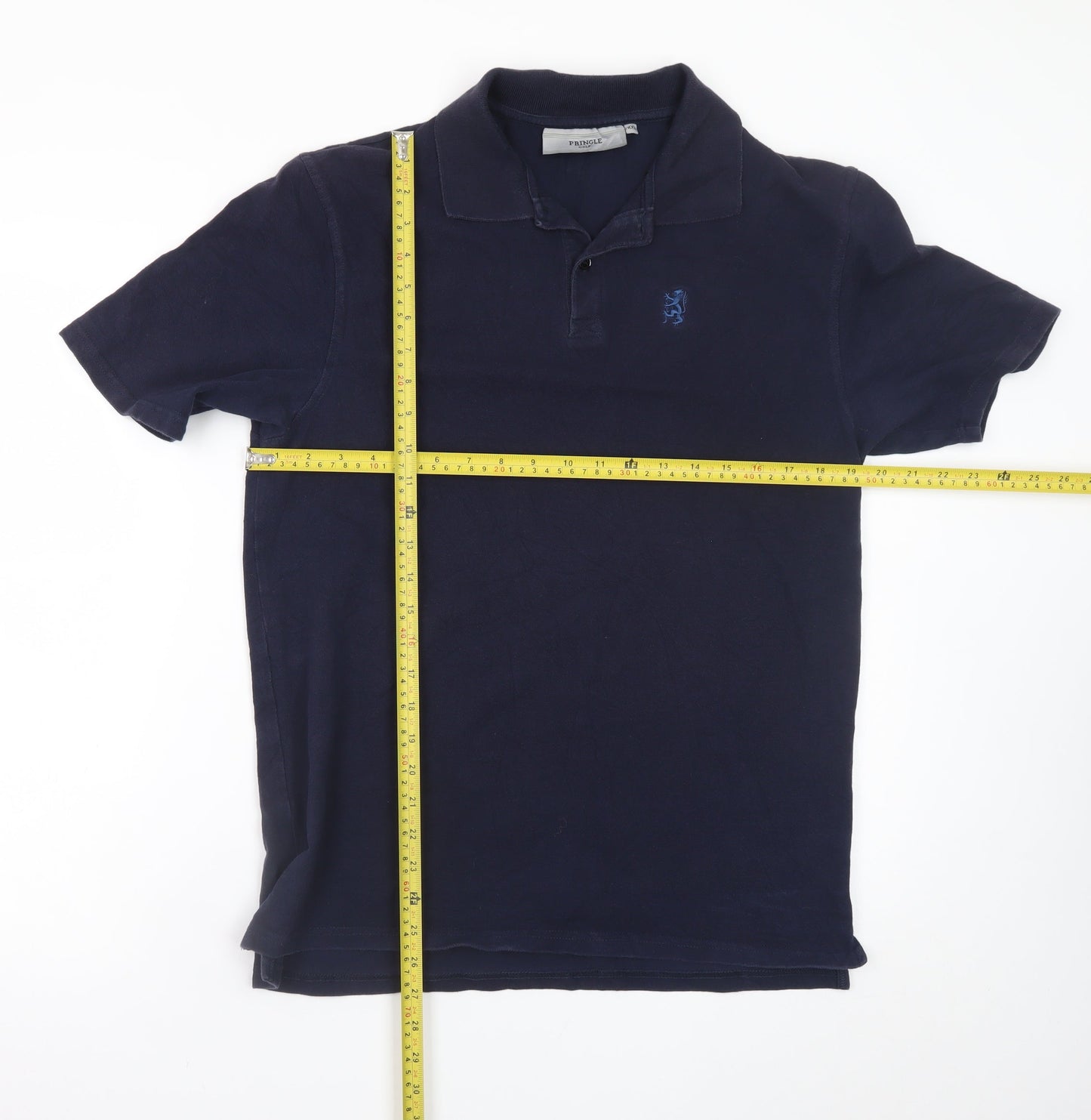 Pringle Golf Men's Blue 2XL Cotton Short Sleeve Polo Shirt