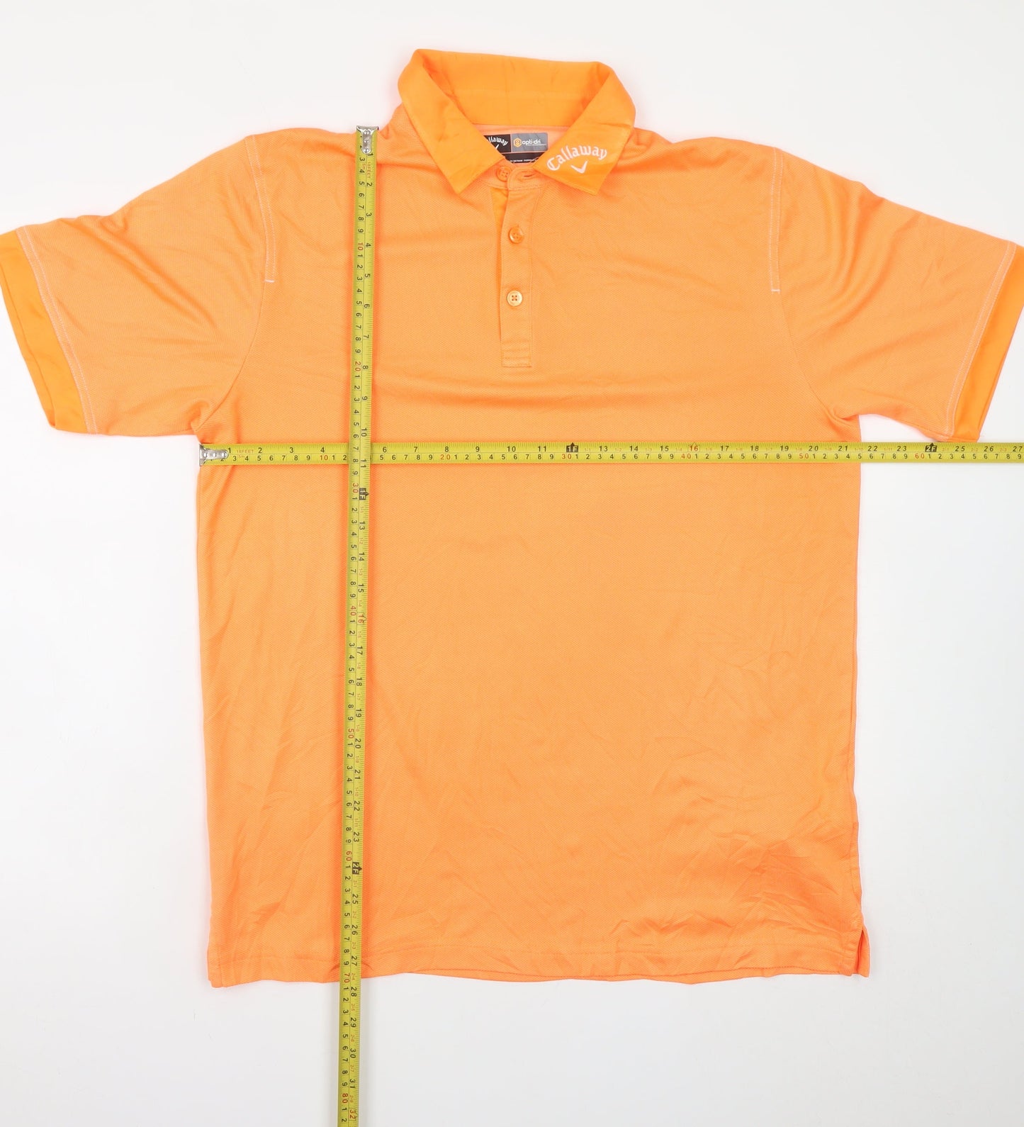 Callaway Men's Orange Golf Polo Shirt M Moisture Wicking