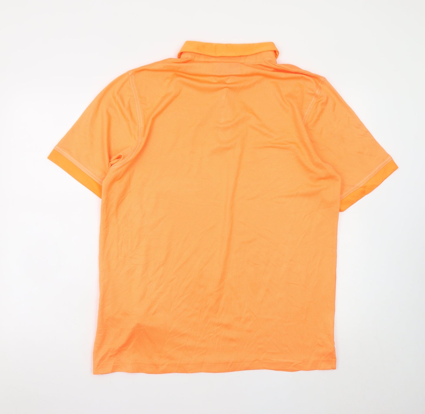 Callaway Men's Orange Golf Polo Shirt M Moisture Wicking