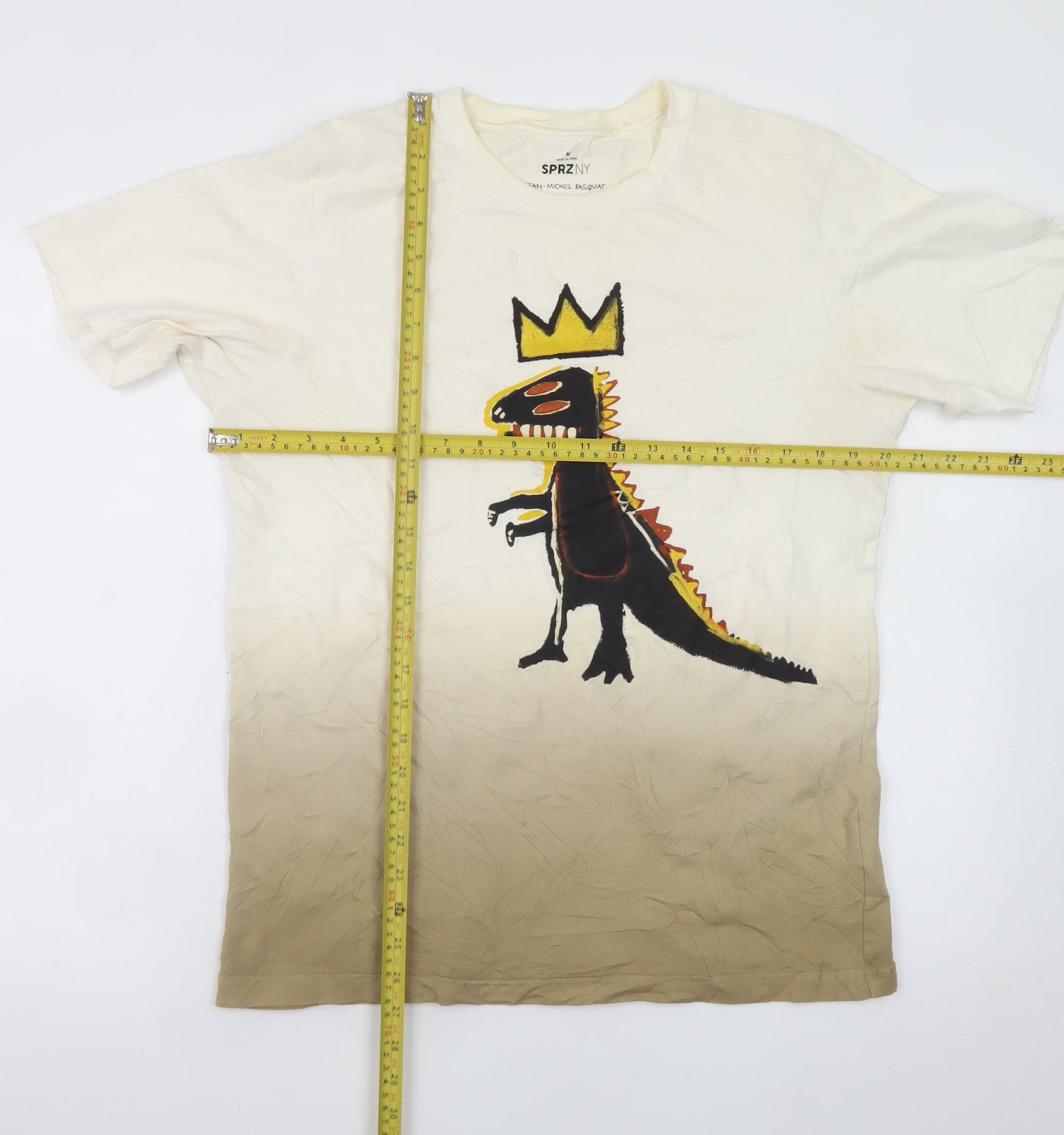 Uniqlo SPRZ NY Jean-Michel Basquiat Beige Graphic T-Shirt Men's M