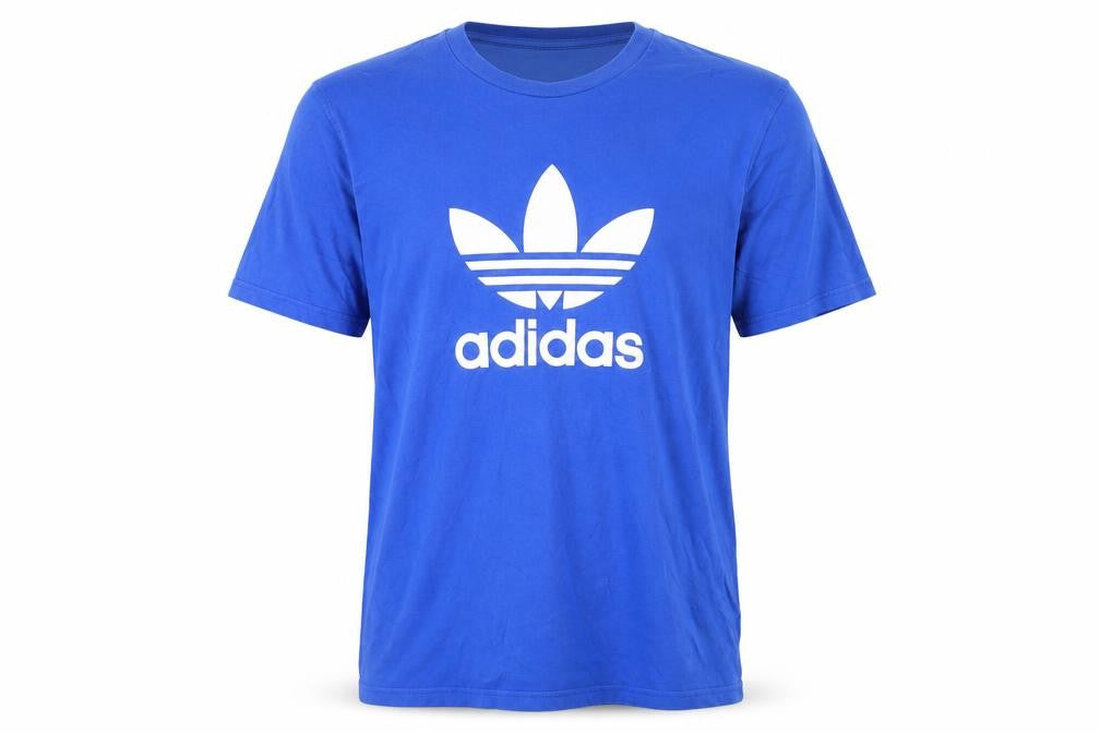 Adidas Men's Blue Short Sleeve Crew Neck Graphic T-Shirt Size S