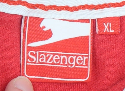 Slazenger Men's Red XL Polo Shirt Cotton Regular Fit