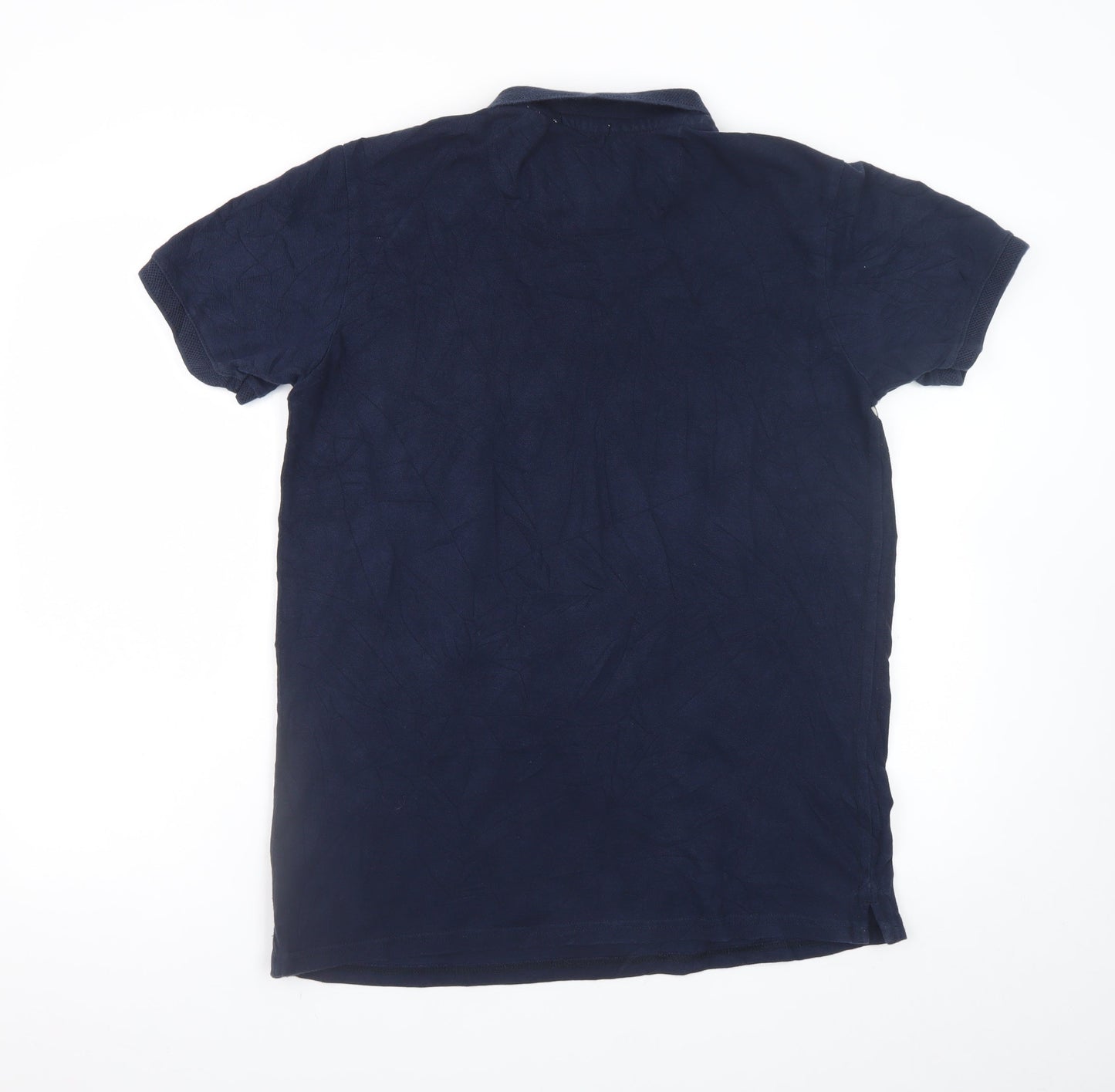 Jack Wills Men’s Blue & White Short Sleeve Classic Cotton Polo Shirt M
