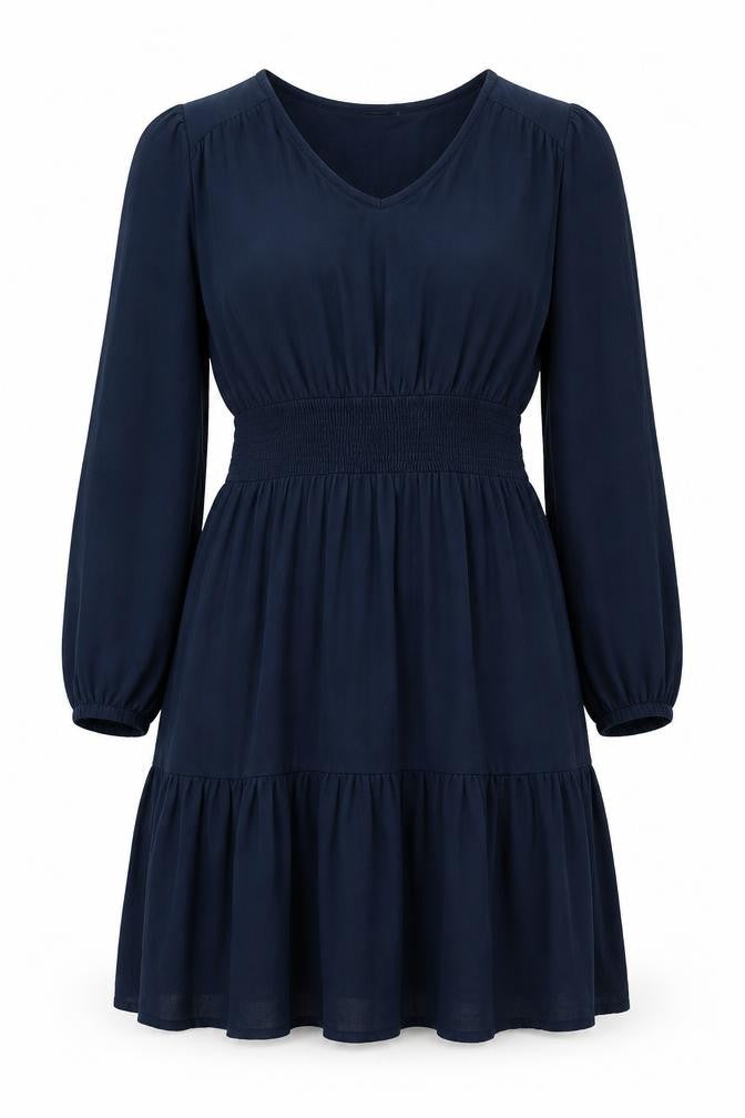 FatFace Women’s Blue Size 10 Fit & Flare Long Sleeve Dress