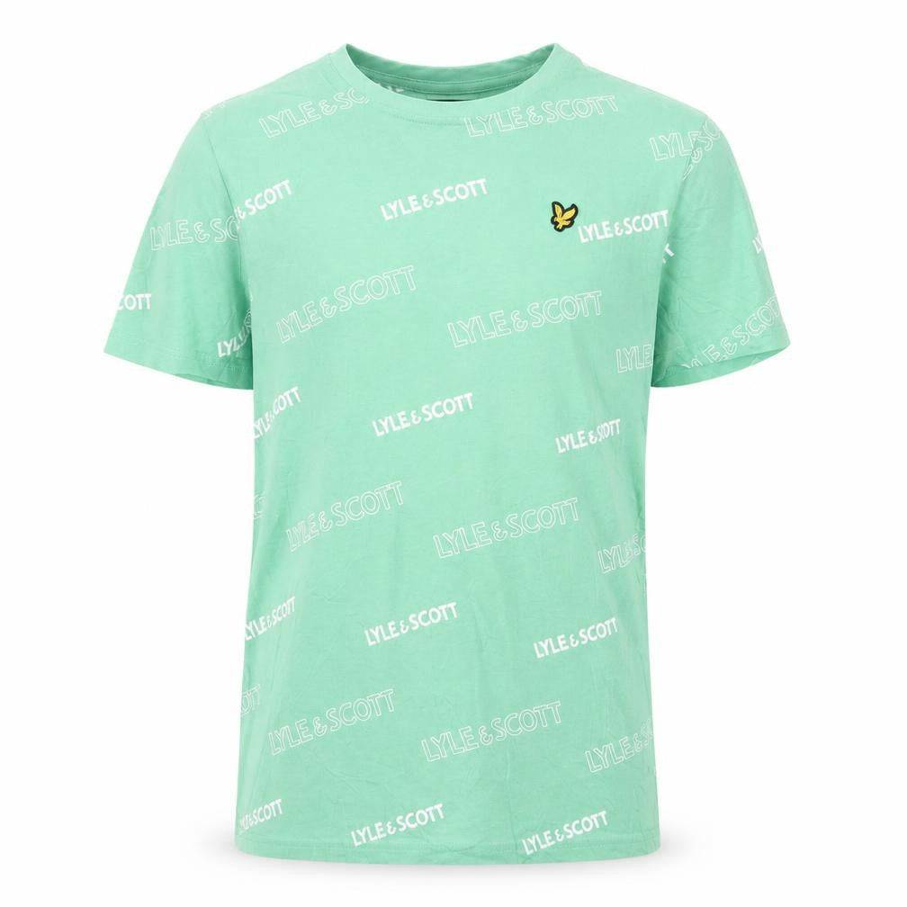 Lyle & Scott Junior Mint Green Logo Print Cotton T-Shirt 14/15Y