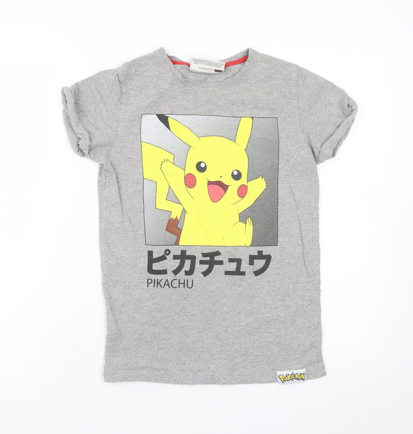 Next Boys Grey Pokémon Pikachu Graphic Short Sleeve T-Shirt 12 Years