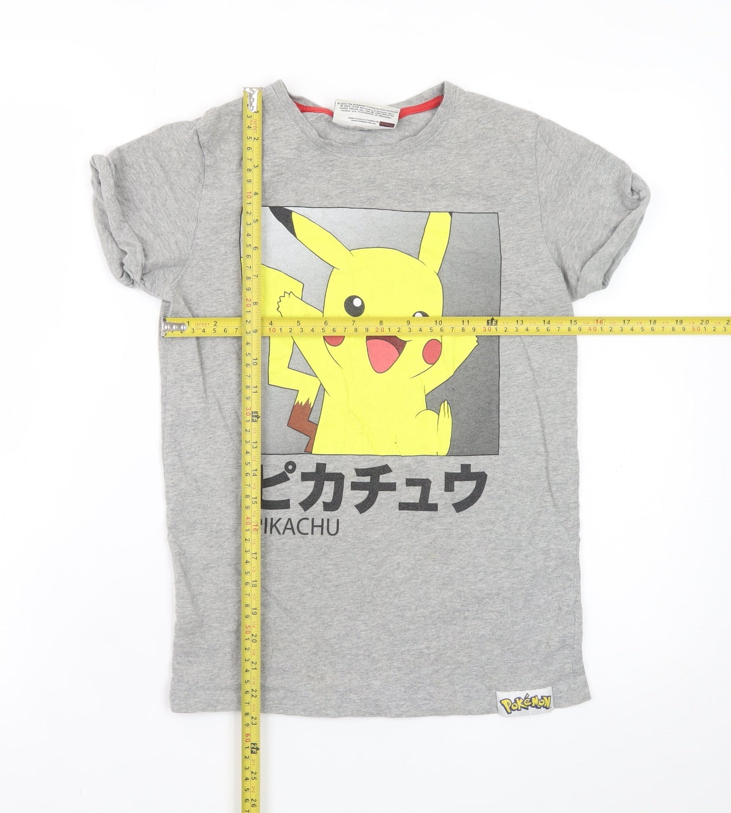 Next Boys Grey Pokémon Pikachu Graphic Short Sleeve T-Shirt 12 Years