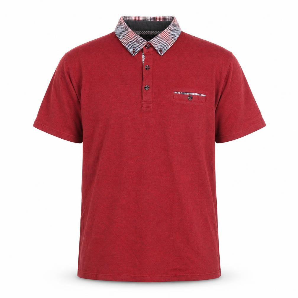 Jeff Banks Men’s Red Cotton Polo Shirt Size L 24:7 Short Sleeve