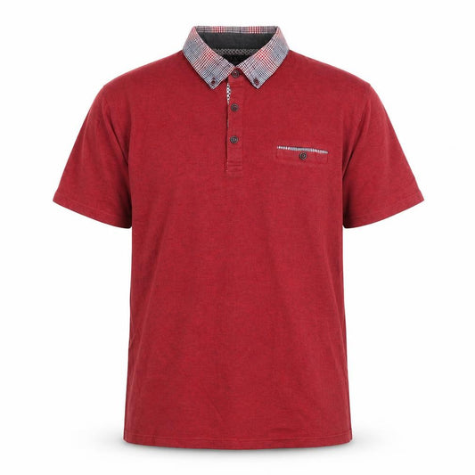 Jeff Banks Men’s Red Cotton Polo Shirt Size L 24:7 Short Sleeve