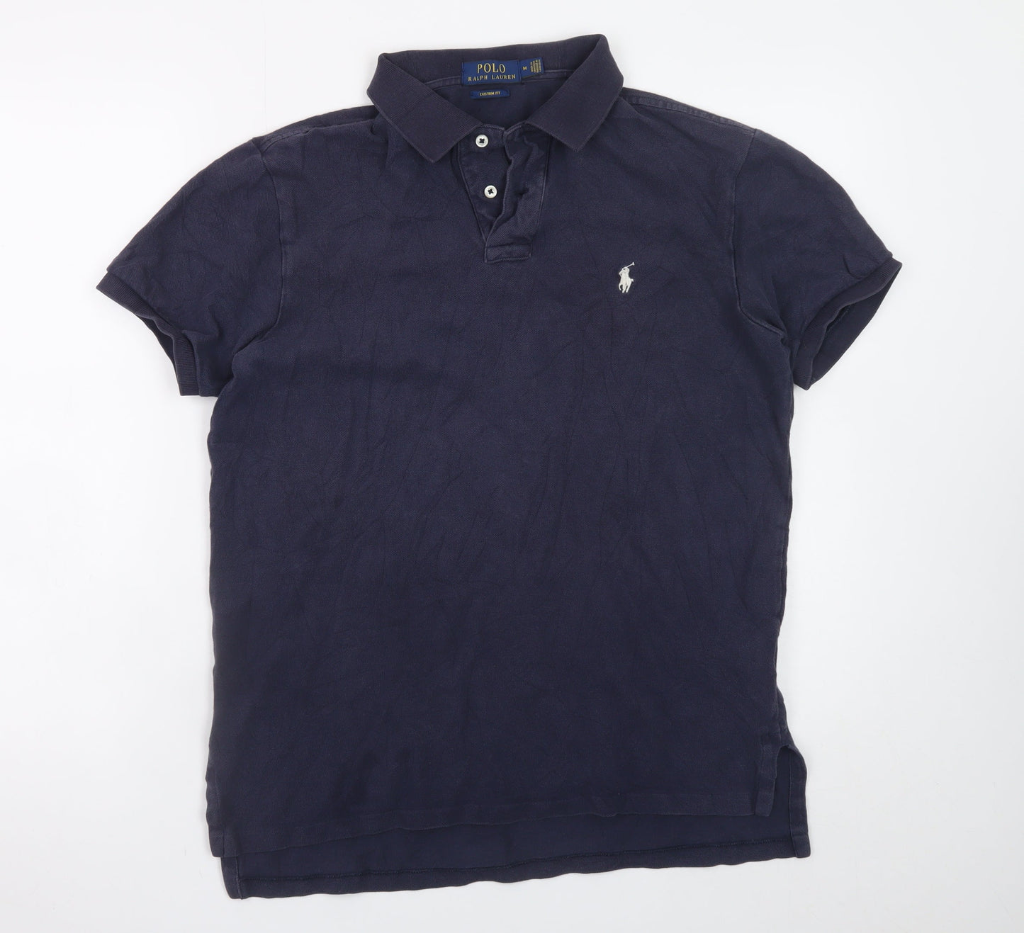 Ralph Lauren Men's Blue Cotton Short Sleeve Polo Shirt Size M