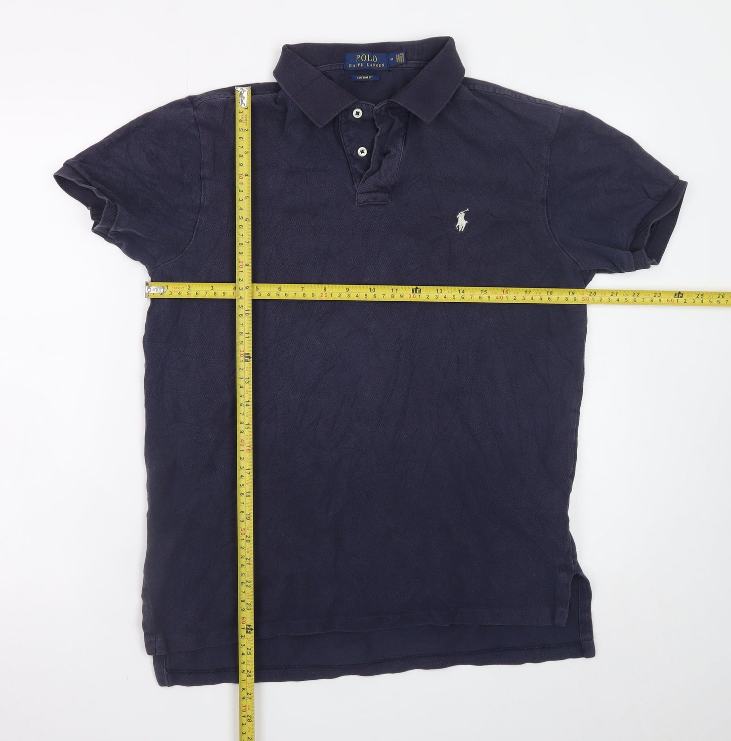 Ralph Lauren Men's Blue Cotton Short Sleeve Polo Shirt Size M