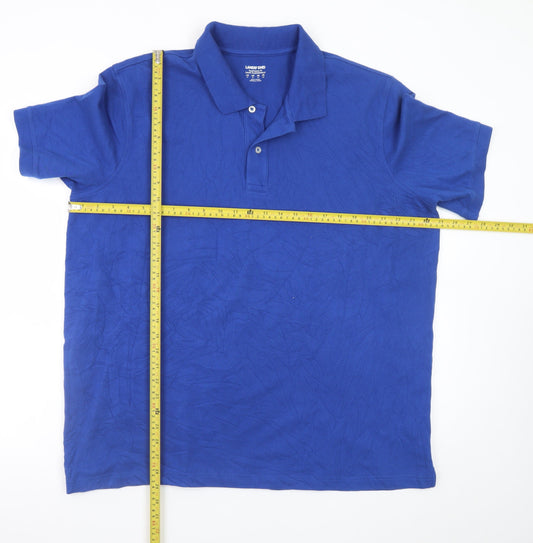 Lands' End Men's Blue XL Classic Fit Cotton Polo Shirt