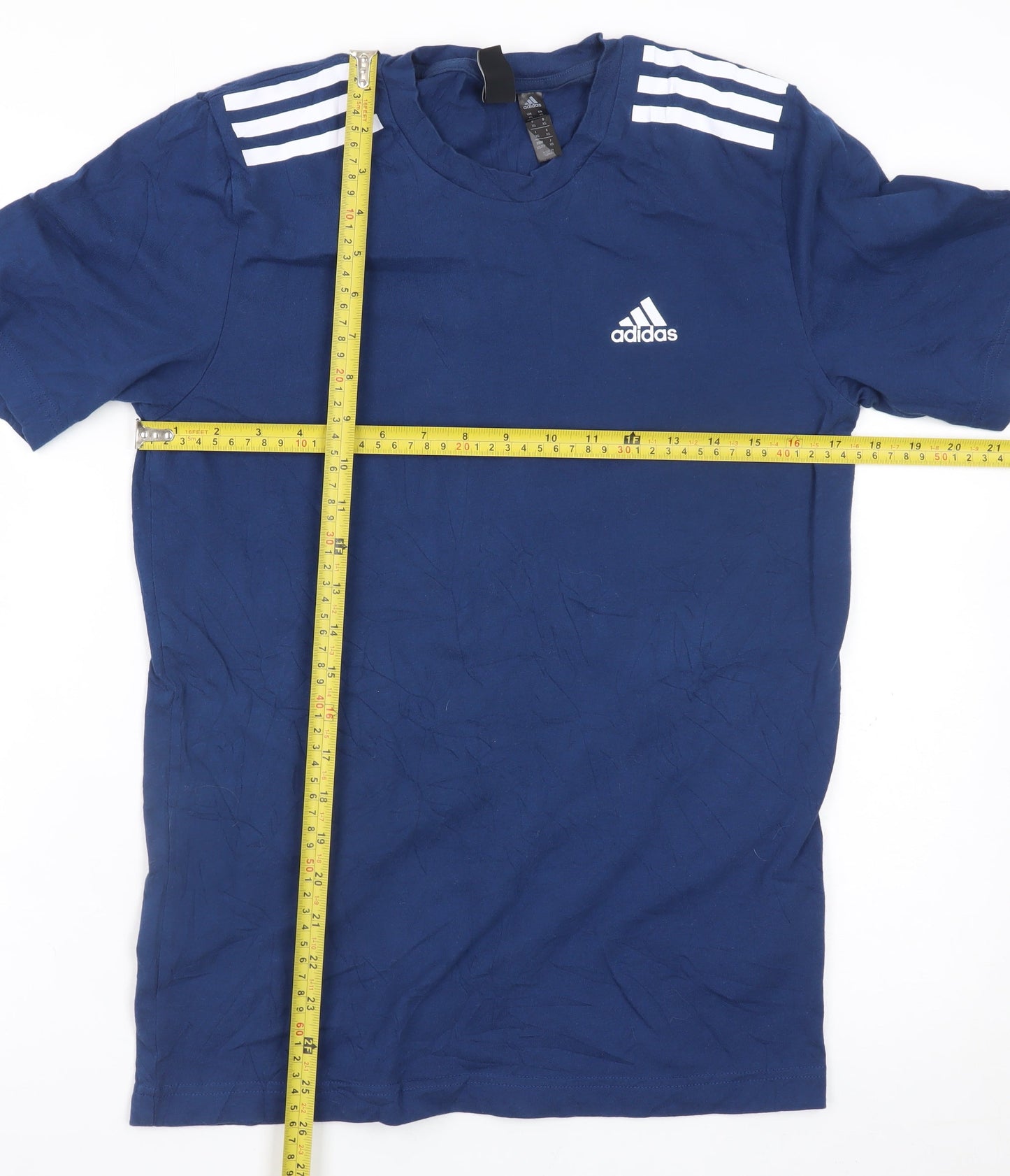 Adidas Men's Blue Short Sleeve Crew Neck Cotton T-Shirt XS