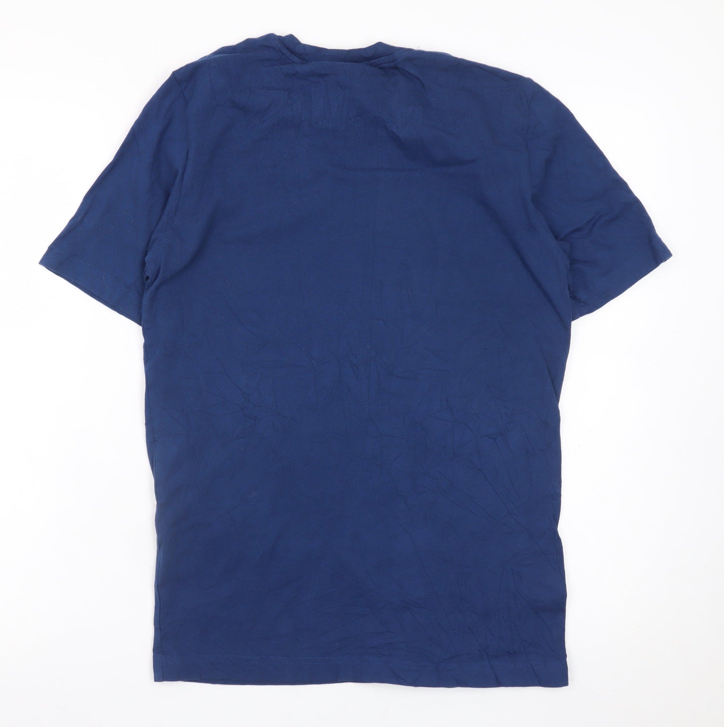 Adidas Men's Blue Short Sleeve Crew Neck Cotton T-Shirt XS