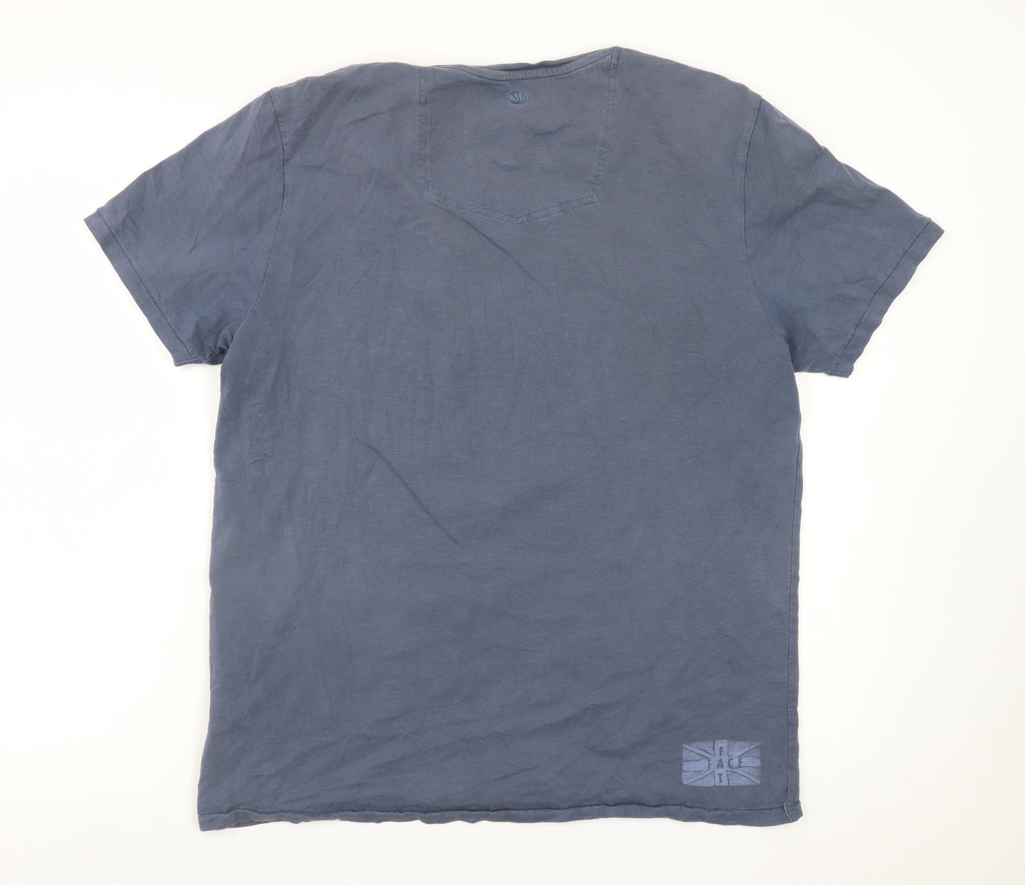 Fat Face Men’s Blue Graphic Cotton T-Shirt M 'Keep On Riding'