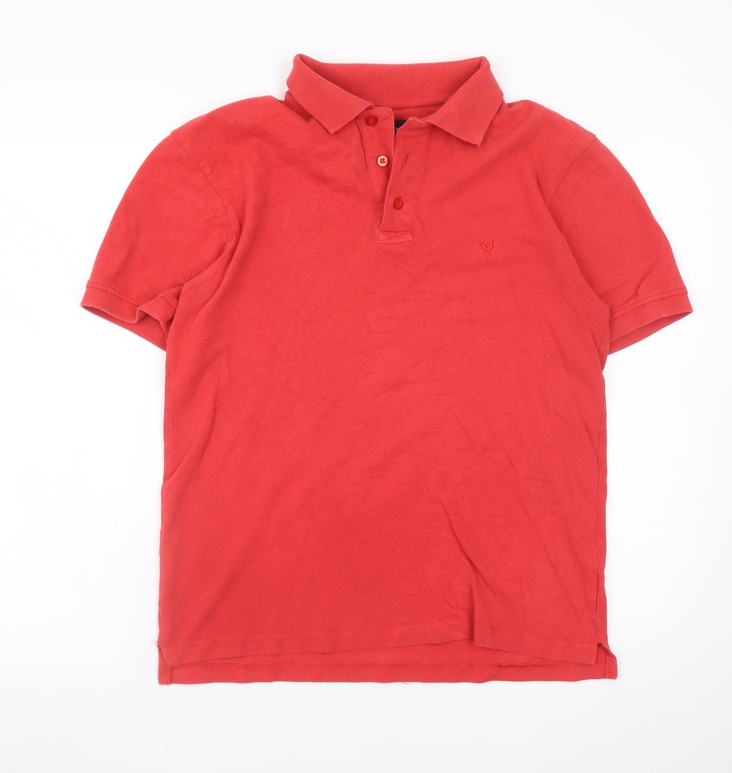 Bytom Men's Red Cotton Short Sleeve Polo Shirt Size M